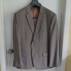 Classic Gray Plaid Men's Blazer by [Brand]
